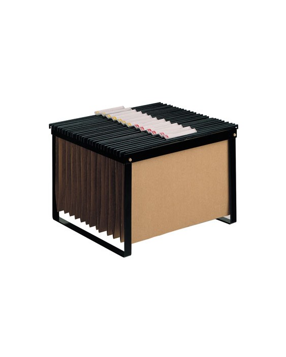 Soporte para carpetas colgante q-connect negro bastidor de sobremesa para carpetas tamaño folio y din a4