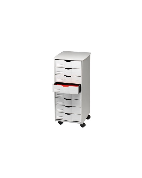 Mueble auxiliar paperflow para oficina 8 cajones en color gris 5x825x382 71,5x31,6x34,3 cm