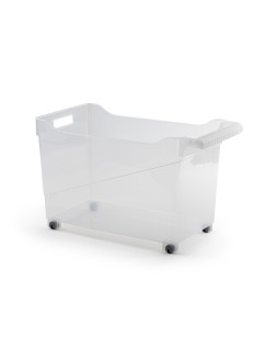 Carrito multiusos plasticforte n 2 transparente con asa 240x455x275 mm