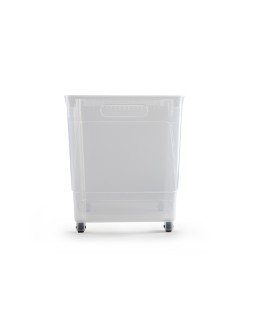 Carrito multiusos plasticforte n 2 transparente con asa 240x455x275 mm