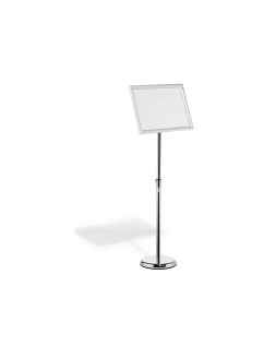 Atril de suelo durable marco aluminio din a3 vertical / horizontal altura ajustable 86 a 129 cm