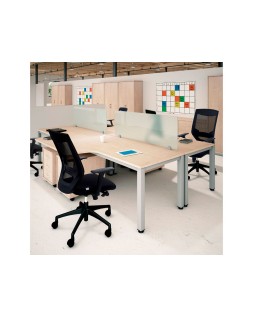 Mesa de oficina rocada executive 200ad02 gris/gris 120x60 cm