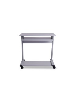 Mesa ordenador rocada rd-9100 sistema bloqueo con ruedas estructura metalica con bandeja teclado extraible