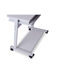 Mesa ordenador rocada rd-9100 sistema bloqueo con ruedas estructura metalica con bandeja teclado extraible