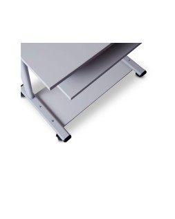 Mesa ordenador rocada rd-9100 sistema bloqueo con ruedas estructura metalica con bandeja teclado extraible