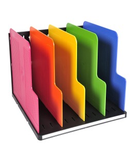 Organizador de armario exacompta modulotop negro multicolor vertical 5 compartimentos 300x288x255 mm