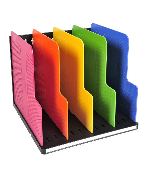 Organizador de armario exacompta modulotop negro multicolor vertical 5 compartimentos 300x288x255 mm