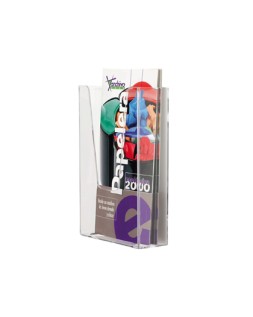 Expositor mural archivo 2000 metacrilato 1/3 din a4 transparente 110x45x180 mm un compartimiento