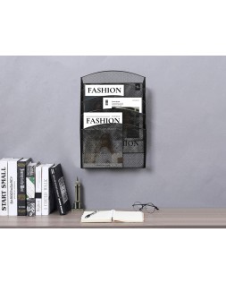 Expositor mural q-connect de pared 5 bandejas din a4 negro 9,3x31,5x44 cm