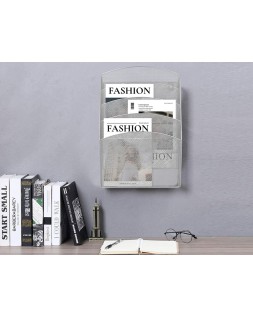 Expositor mural q-connect de pared 5 bandejas din a4 plateado 9,3x31,5x44 cm
