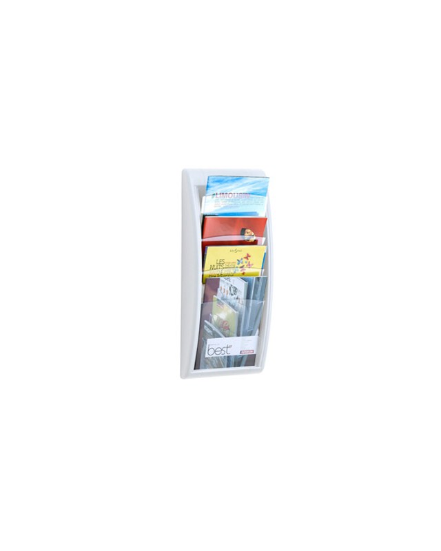 Expositor mural paperflow din a4 blanco 4 casillas 650x290x95 mm