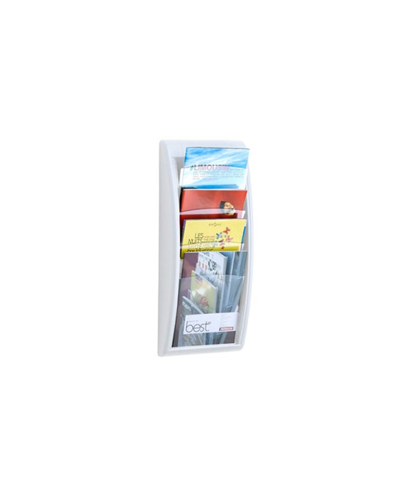 Expositor mural paperflow din a4 blanco 4 casillas 650x290x95 mm