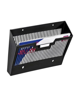 Expositor mural cep de pared poliestireno rejilla 1 compartimento negro 360x257x95 mm