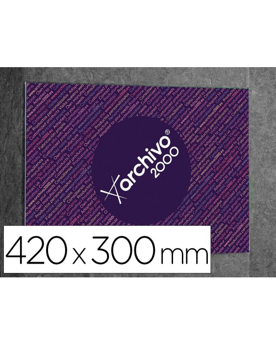 Expositor mural archivo 2000 con adhesivo poliestireno transparente din a3 horizontal 420x305 mm