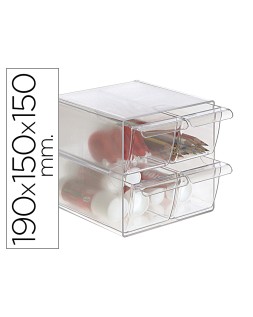 Archicubo archivo 2000 4 cajones organizador modular plastico 190x150x150 mm incluye 2 clips de sujecion