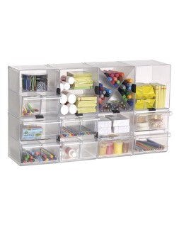 Archicubo archivo 2000 4 cajones organizador modular plastico 190x150x150 mm incluye 2 clips de sujecion