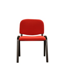 Silla confidente q-connect apilable tapizada sin ruedas 910mm alto 460mm largo 440mm profundidad rojo