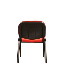 Silla confidente q-connect apilable tapizada sin ruedas 910mm alto 460mm largo 440mm profundidad rojo