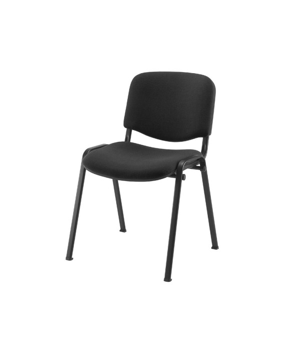 Silla confidente q-connect apilable tapizada sin ruedas 910mm alto 460mm largo 440mm profundidad negro