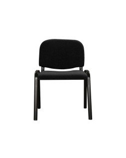 Silla confidente q-connect apilable tapizada sin ruedas 910mm alto 460mm largo 440mm profundidad negro