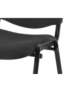 Silla confidente q-connect apilable tapizada sin ruedas 910mm alto 460mm largo 440mm profundidad negro