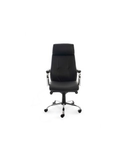 Silla rocada direccion simil piel con brazos metalicos sistema basculante 1180x530 mm