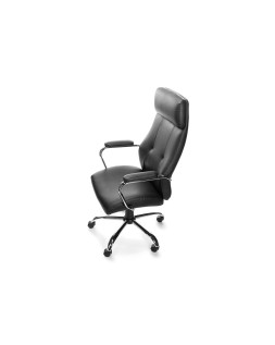Silla rocada direccion simil piel con brazos metalicos sistema basculante 1180x530 mm