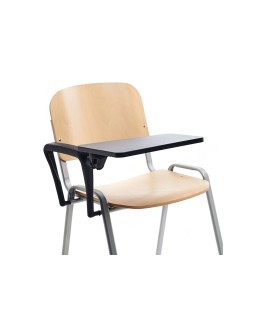 Pala escritura rocada derecha para silla confidente plegable pvc 34x20 cm color negro