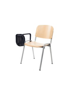 Pala escritura rocada derecha para silla confidente plegable pvc 34x20 cm color negro