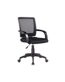 Silla giratoria q-connect respaldo medio regulable en altura 900+100x560x570 mm color negro