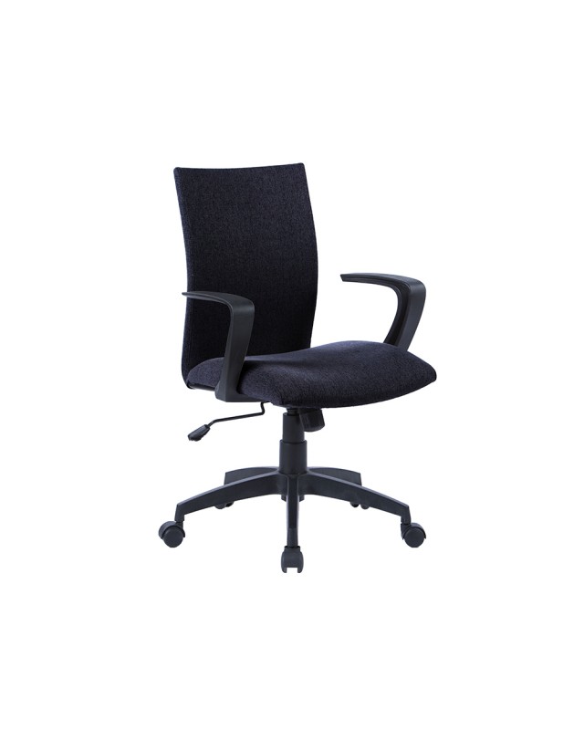 Silla giratoria q-connect base nylon regulable en altura 895+110mm alto 580mm ancho 550mm profundidad negro