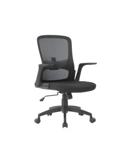 Silla giratoria q-connect base metal regulable en altura 910+75mm alto 610mm ancho 550mm profundidad negro