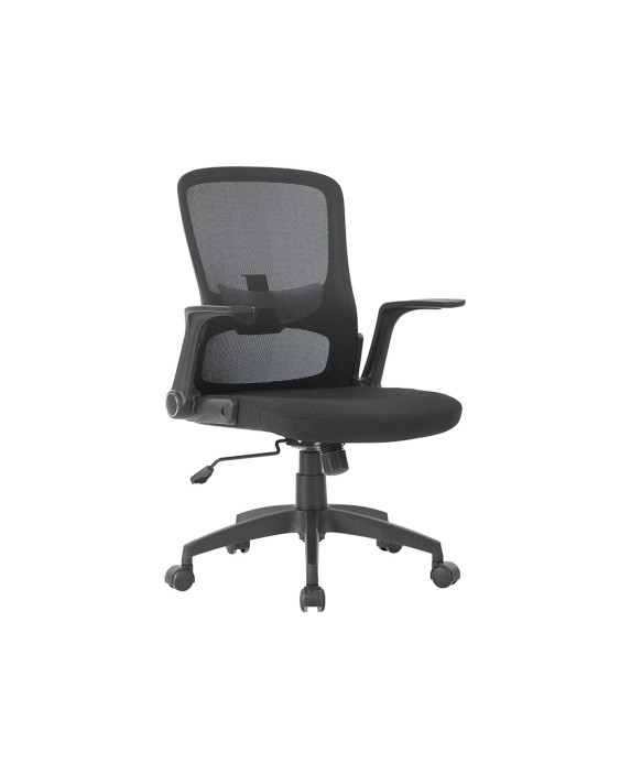 Silla giratoria q-connect base metal regulable en altura 910+75mm alto 610mm ancho 550mm profundidad negro