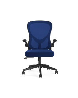 Silla giratoria q-connect base metal regulable en altura 910+75mm alto 610mm ancho 550mm profundidad azul