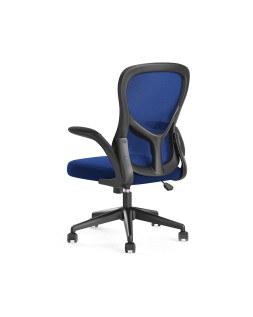 Silla giratoria q-connect base metal regulable en altura 910+75mm alto 610mm ancho 550mm profundidad azul