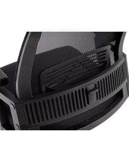 Silla de direccion q-connect ergonomica base metal respaldo alto con reposacabeza ajustable