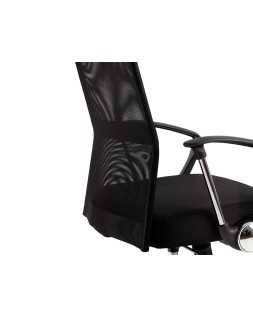 Silla de direccion q-connect base metal respaldo alto regulable en altura 1110+100mm alto piel y malla