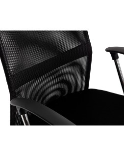 Silla de direccion q-connect base metal respaldo alto regulable en altura 1110+100mm alto piel y malla