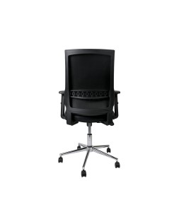 Silla giratoria q-connect respaldo medio de similpiel regulable en altura 980+100x630x625 mm color negro