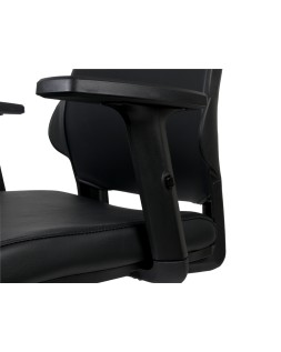 Silla giratoria q-connect respaldo medio de similpiel regulable en altura 980+100x630x625 mm color negro
