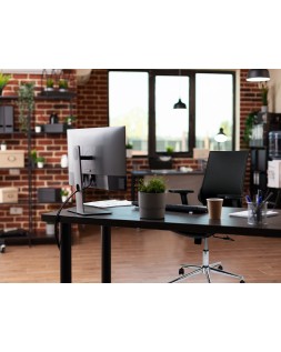 Silla giratoria q-connect respaldo medio de similpiel regulable en altura 980+100x630x625 mm color negro