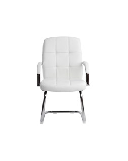Silla q-connect escritorio pia ve simil piel base metalica alt max 1050 anc 610 prof 680 color blanco