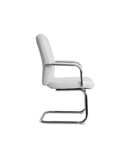 Silla q-connect escritorio pia ve simil piel base metalica alt max 1050 anc 610 prof 680 color blanco