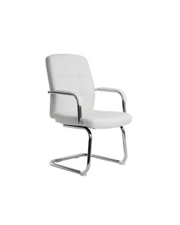 Silla q-connect escritorio pia ve simil piel base metalica alt max 1050 anc 610 prof 680 color blanco