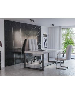 Silla q-connect escritorio pia ve simil piel base metalica alt max 1050 anc 610 prof 680 color blanco