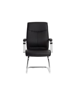 Silla q-connect escritorio mod ena simil piel base metalica alt max 1050 anc 630 prof 650 color negro