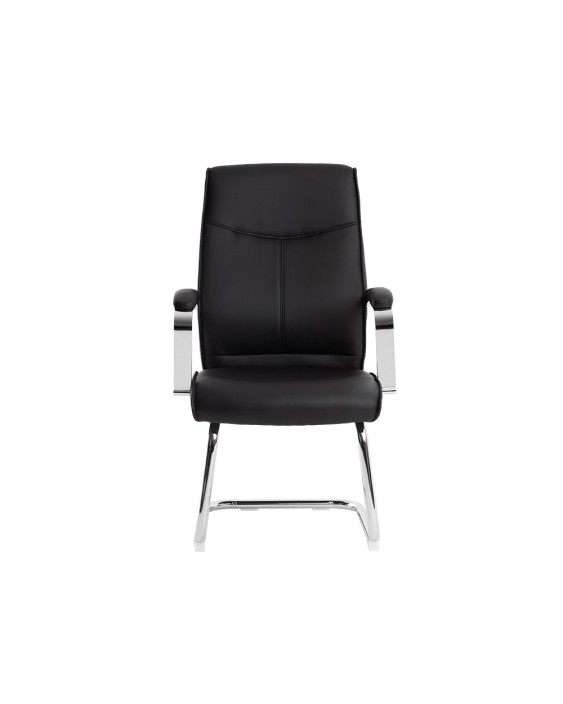 Silla q-connect escritorio mod ena simil piel base metalica alt max 1050 anc 630 prof 650 color negro
