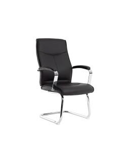 Silla q-connect escritorio mod ena simil piel base metalica alt max 1050 anc 630 prof 650 color negro
