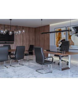 Silla q-connect escritorio mod ena simil piel base metalica alt max 1050 anc 630 prof 650 color negro
