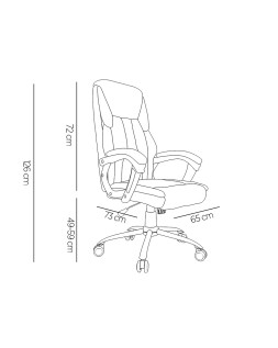 Silla q-connect direccion bolz ano simil piel base metalica alt max 1260 anc 650 prof 730 mm ruedas premium color negro